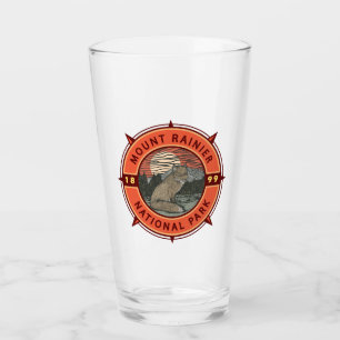 Verre Parc national du Mont Rainier Red Fox Retro Compas