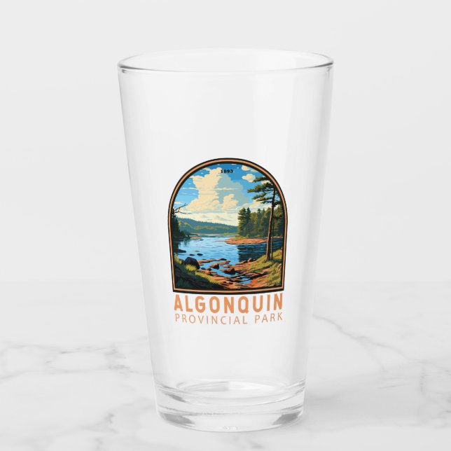 Verre Parc provincial Algonquin Insigne d'art de voyage (Devant)