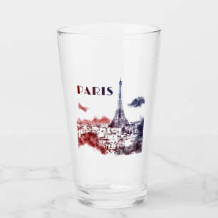Verre Paris City Skyline Tour Eiffel Voyage France