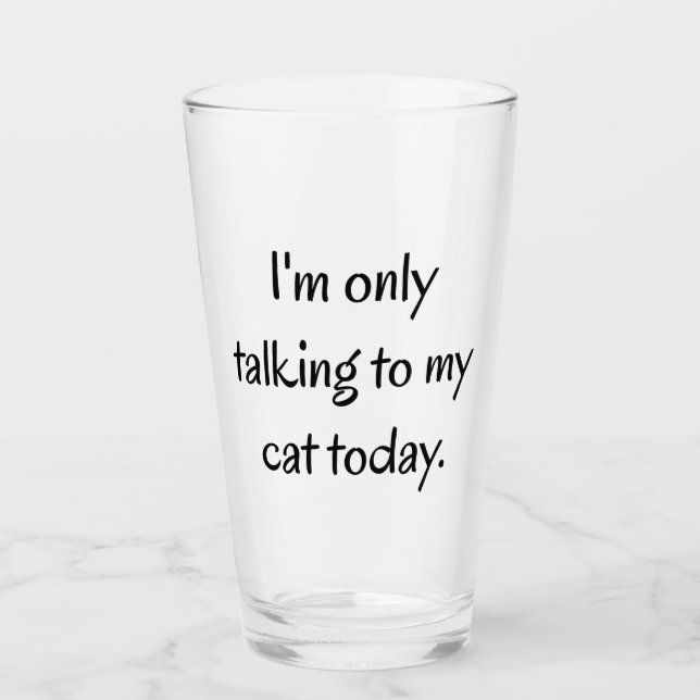 Verre Parler à mon chat (Devant)