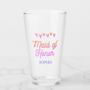 Verre Parties scintillant Gradation Coeur Maid of Honor 