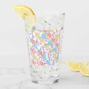 Verre Paruline de jardin fleuri