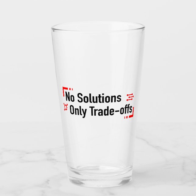 Verre Pas de solutions seulement des compromis (Devant)