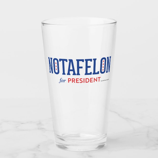 Verre Pas un Felon pour président (Devant)