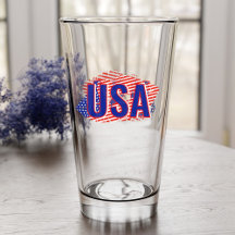 Patriotique USA Monogram Lipstick Kiss Glass