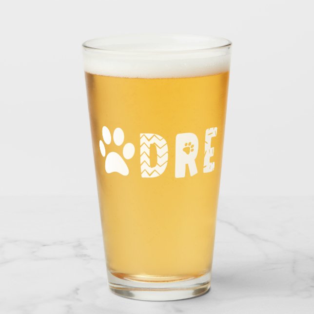 Verre Pawdre Chien Papa Nouveau Chien Propriétaire Cadea (Devant (rempli))