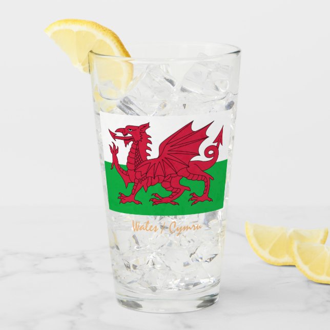 Verre Pays de Galles, Pays de Galles, patriote Cymru / s (Devant glace)