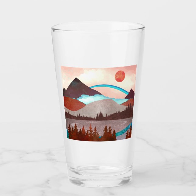 Verre Paysage Blue Rainbow (Devant)