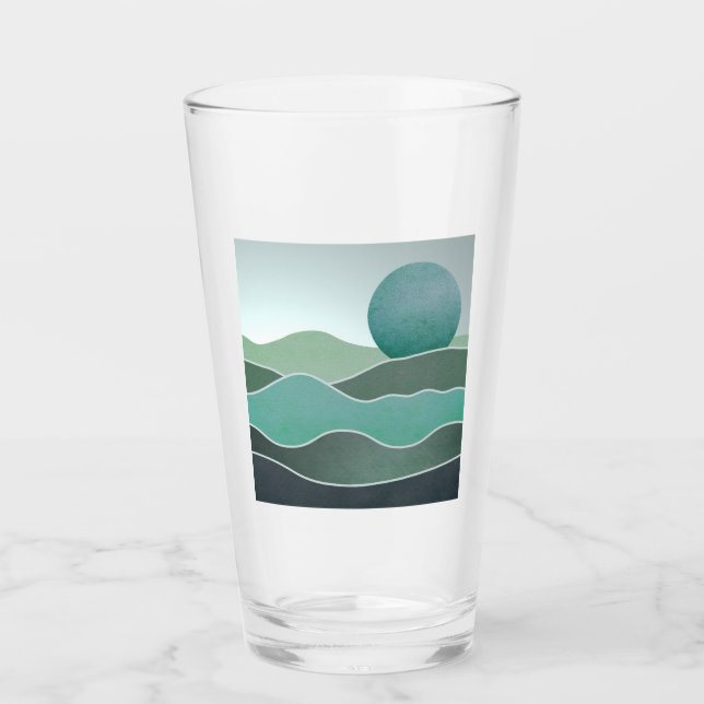 Verre Paysage du monde Turquoise (Devant)