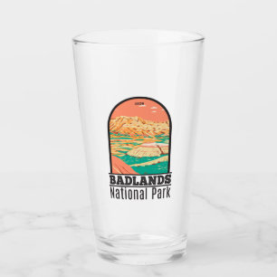 Verre Paysage du parc national Badlands Vintage