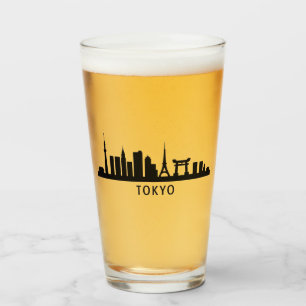 Verre Paysage urbain du Japon Silhouette de la skyline