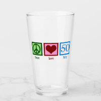 Peace Love 50th Birthday Cute Party