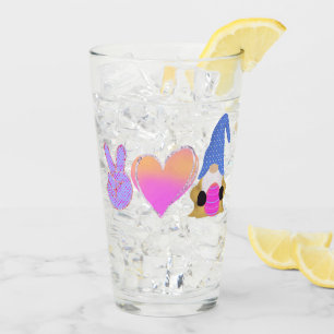 Verre Peace Love Gnome   Belle Sublimation Pastel de Pâq