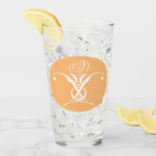 Verre Peach Retro White Flourd Rose