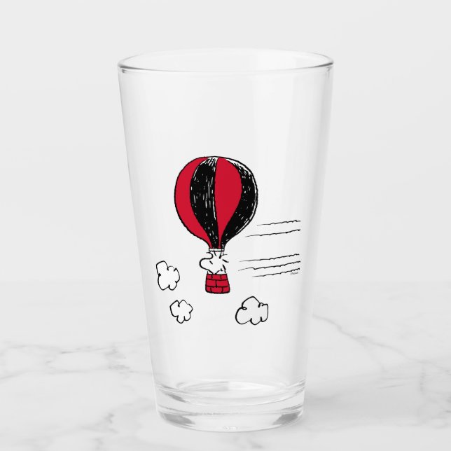 Verre PEANUTS | Motif rouge et noir (Devant)