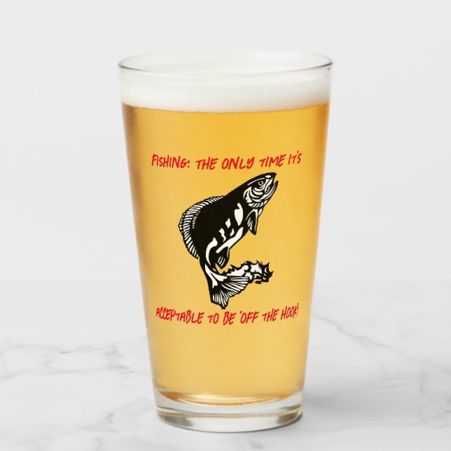 Verre Pêche : La seule fois que c'est... - Pêche Bière (Devant (rempli))