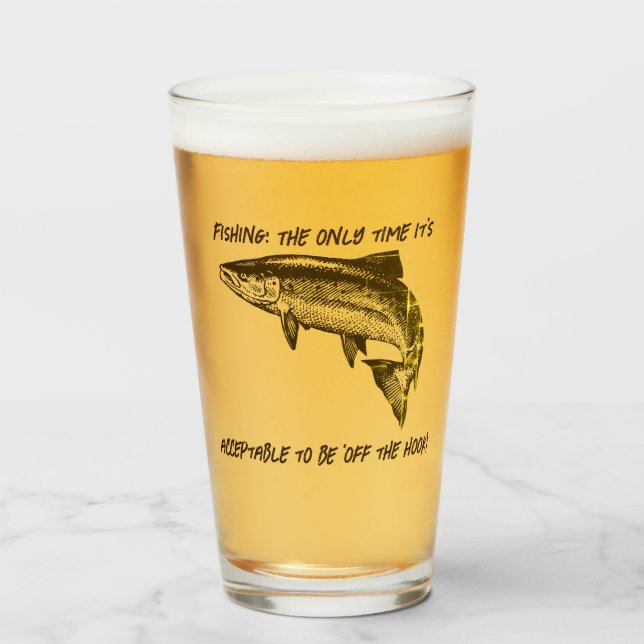 Verre Pêche : La seule fois que c'est... - Pêche Bière (Devant (rempli))