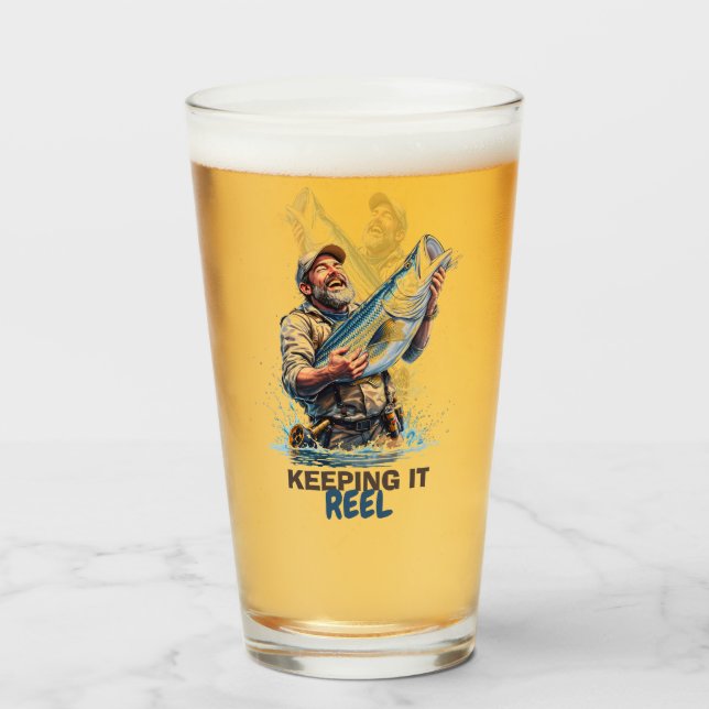 Verre Pêcheur papa de pêche (Devant (rempli))