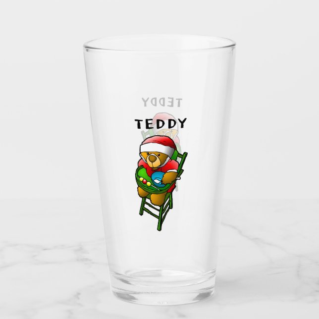 Verre Père Noël Teddy Bear (Devant)