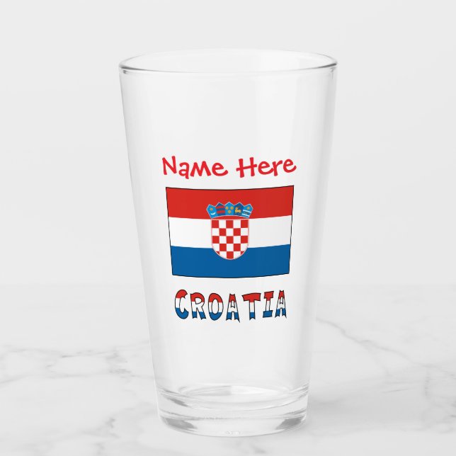 Verre Personalized Croatia Flag  (Devant)