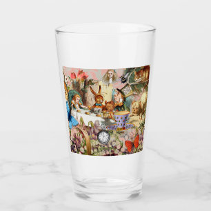 Verre Personnages de la fête du thé Alice in Wonderland