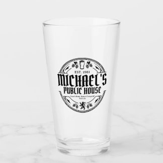 Verre personnalisé à pied de pub vintage sur mesur