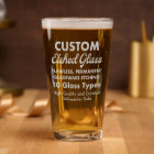 Verre personnalisé Etched Pint Glass 16oz.