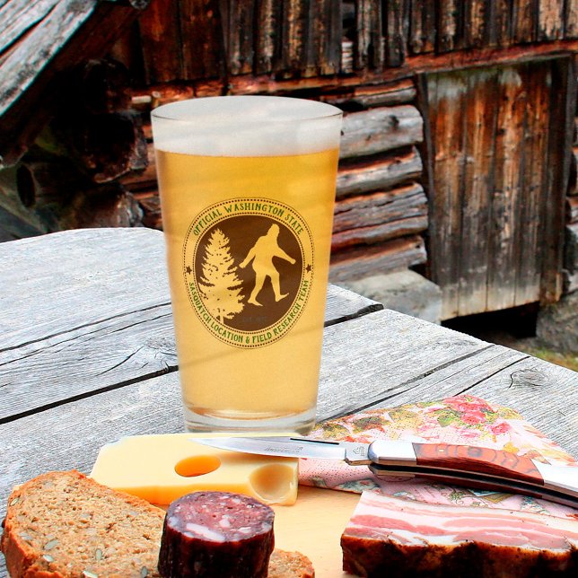 Verre Personnalisé Funny Sasquatch Emplacement et recher (Créateur téléchargé)