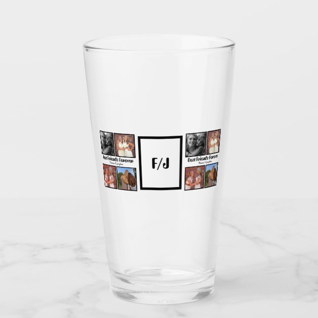 Verre Personnalisé Meilleurs amis pour toujours 4 photo  (Devant)