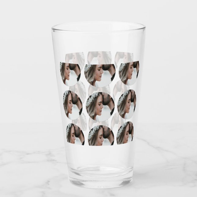 Verre personnalisé simple ajouter circulaire photo colla (Devant)