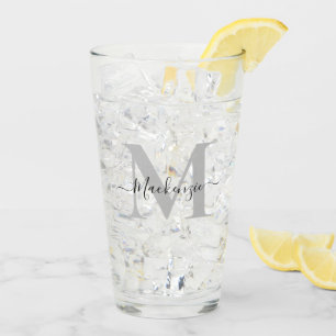 Verre Personnaliser Monogramme Nom initial Boire