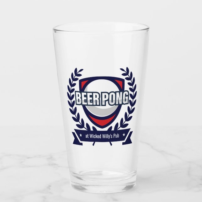 Verre Personnalisez Ce Logo De Bière Pong (Devant)