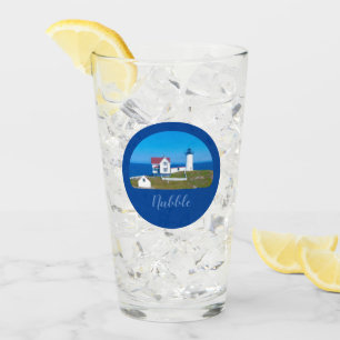 Verre Phare de Nubble Light Blue Horizon Maine