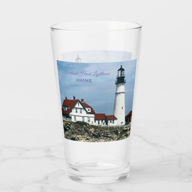 Verre Phare principal de Portland, MAINE (Dos)