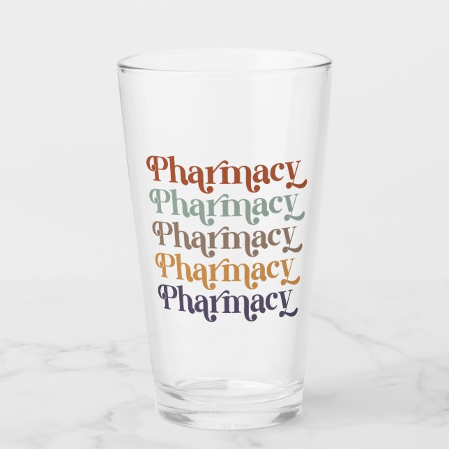 Verre Pharmacie Rétro Pharmacy Pharmacy Cadeau étudiant (Devant)