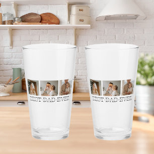 Verre Photo Collage moderne & Gris Meilleur Papa Jamais 