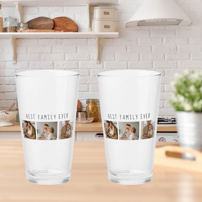 Verre Photo Collage Moderne & Meilleure Famille Jamais M (Créateur téléchargé)