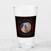 Photo de Dog Smiling Anniversaire 40 Noir et Rouge