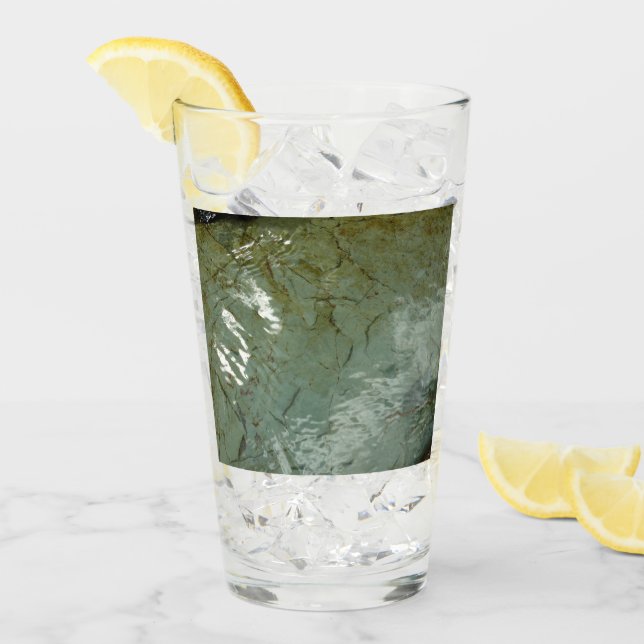 Verre Photo de la nature de dalles rocheuses couvertes d (Devant glace)