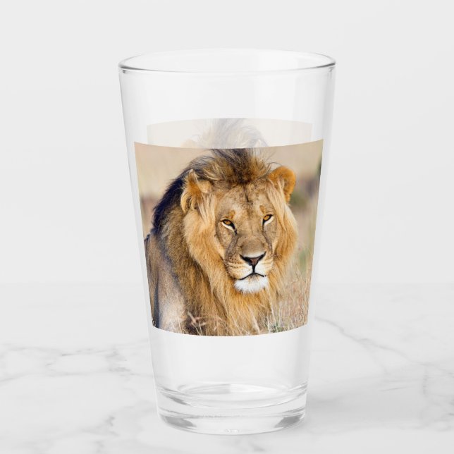 Verre Photo de lion majestueuse (Devant)