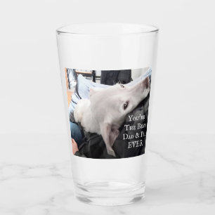 Verre Photo de mignon chien Meilleur papa et Pal Jamais