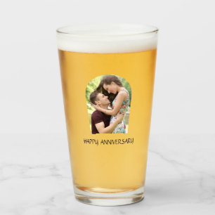 Verre Photo Etched Beer Mug Photo personnalisée