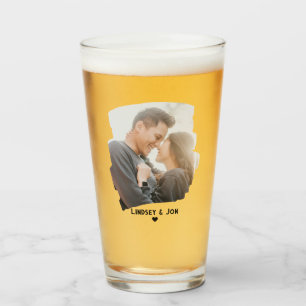 Verre Photo moderne Nom personnalisé ou Bière de message