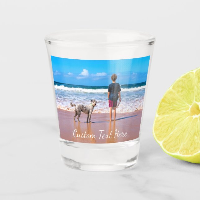 Verre photo personnalisé avec vos photos et votre  (Devant)