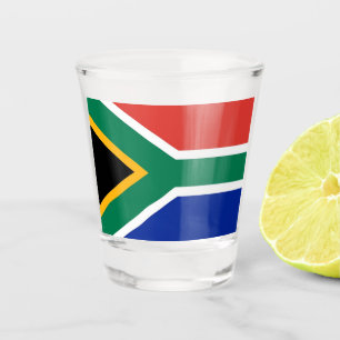 Verre photographié patriotique avec drapeau d'Afri