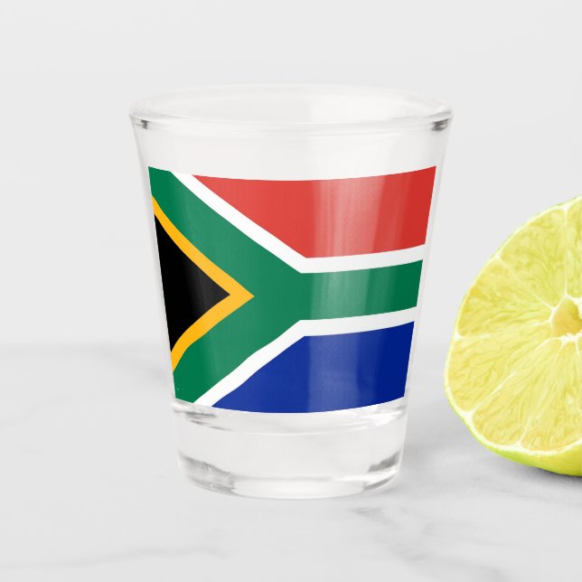 Verre photographié patriotique avec drapeau d'Afri (Devant)
