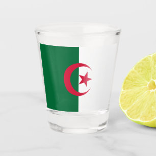 Verre photographié patriotique avec drapeau d'Algé