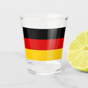 Verre photographié patriotique avec drapeau d'Alle