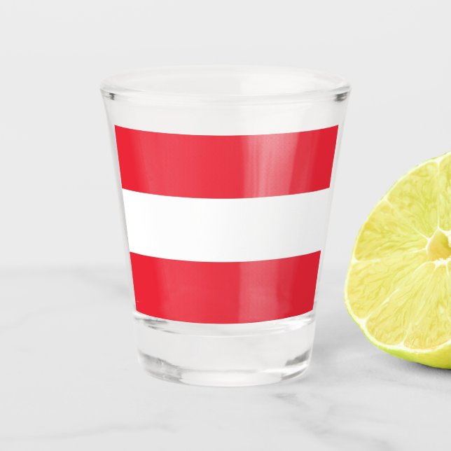 Verre photographié patriotique avec drapeau d'Autr (Devant)