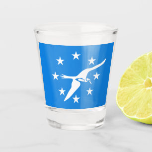 Verre photographié patriotique avec drapeau de Cor